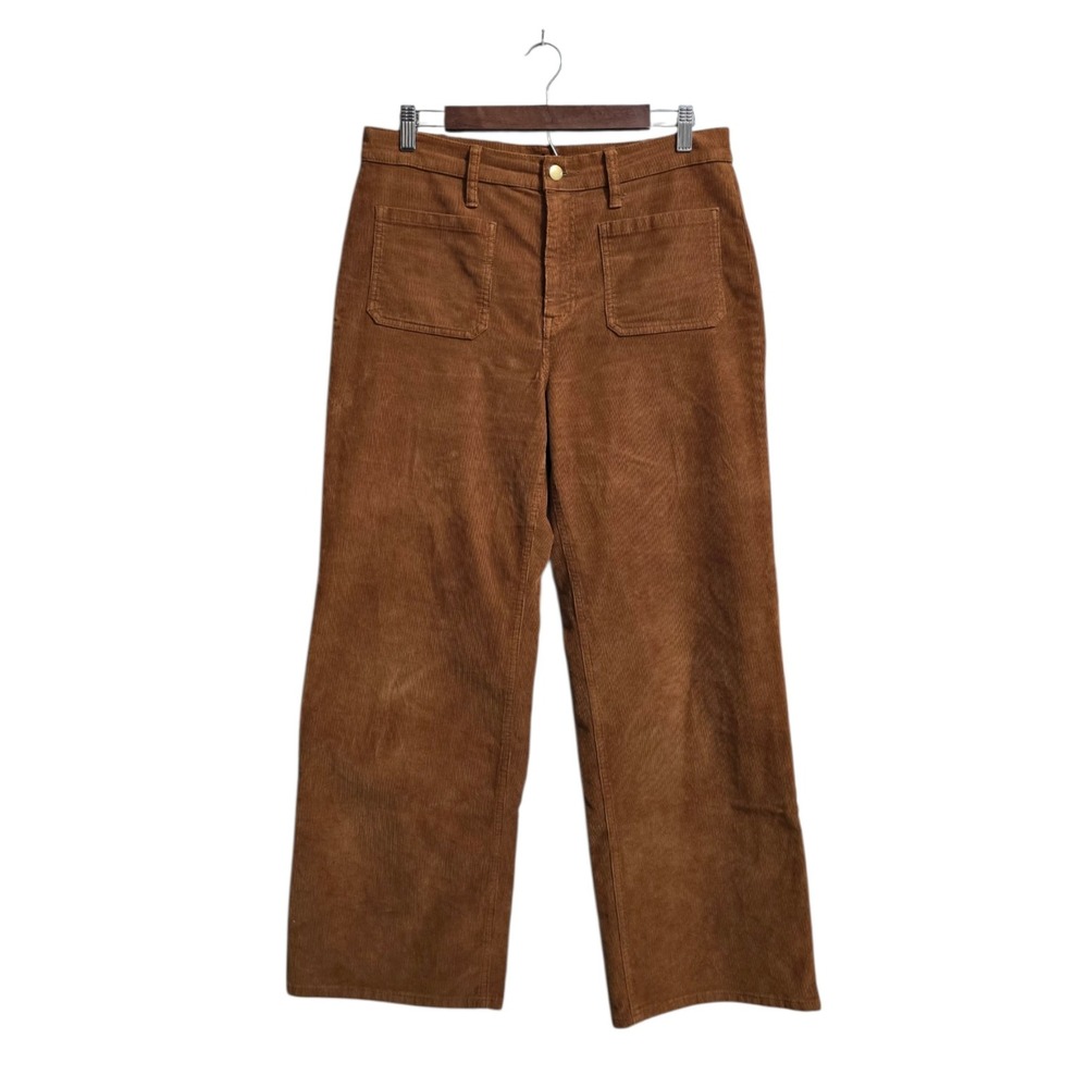 J. Crew Sailor Slim-Wide Pant In Stretch Corduroy In Rust Sz 29